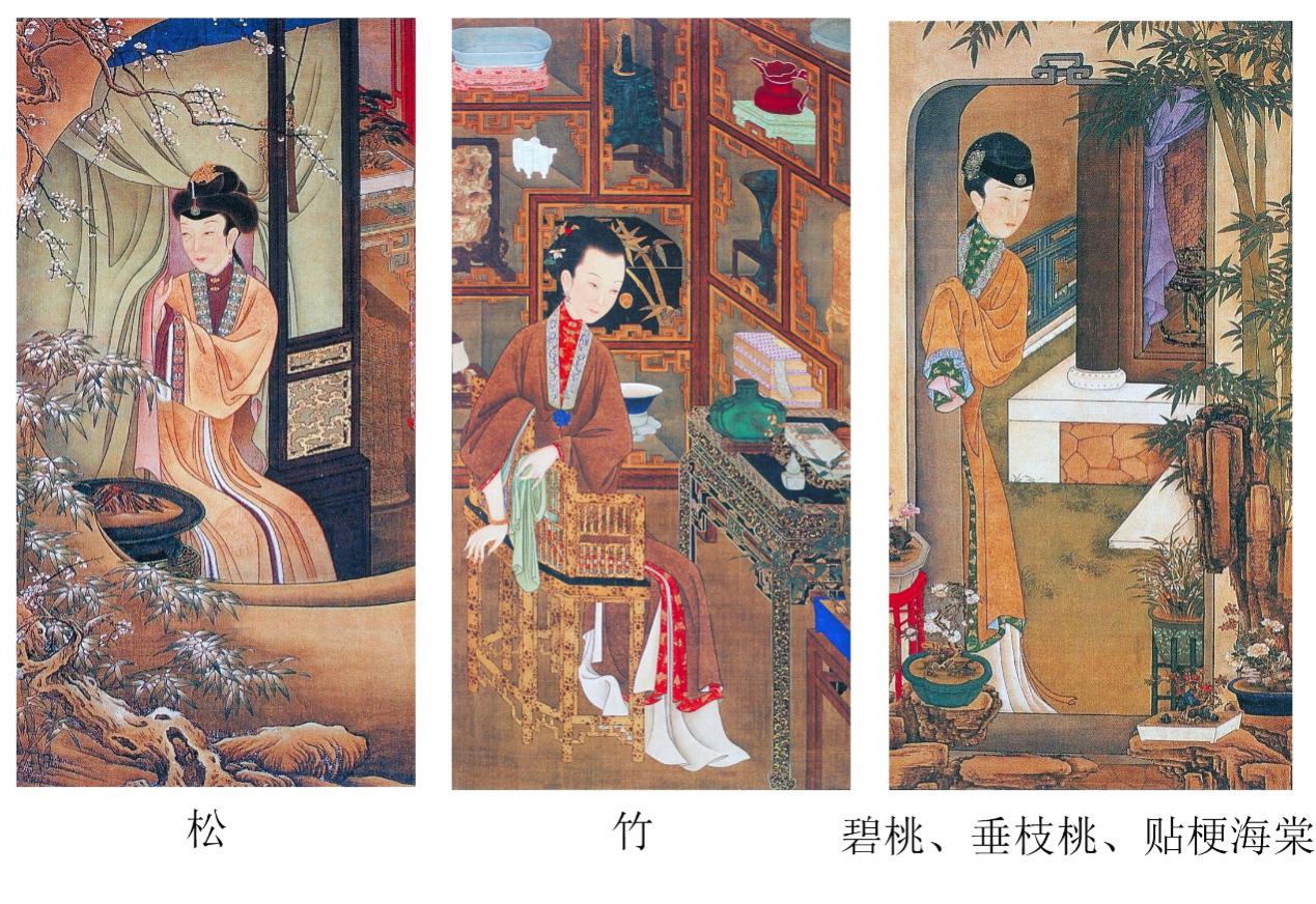 说明: D:\余\个人\自写论文\植物陈设\雍正十二美人图中的盆景.jpg